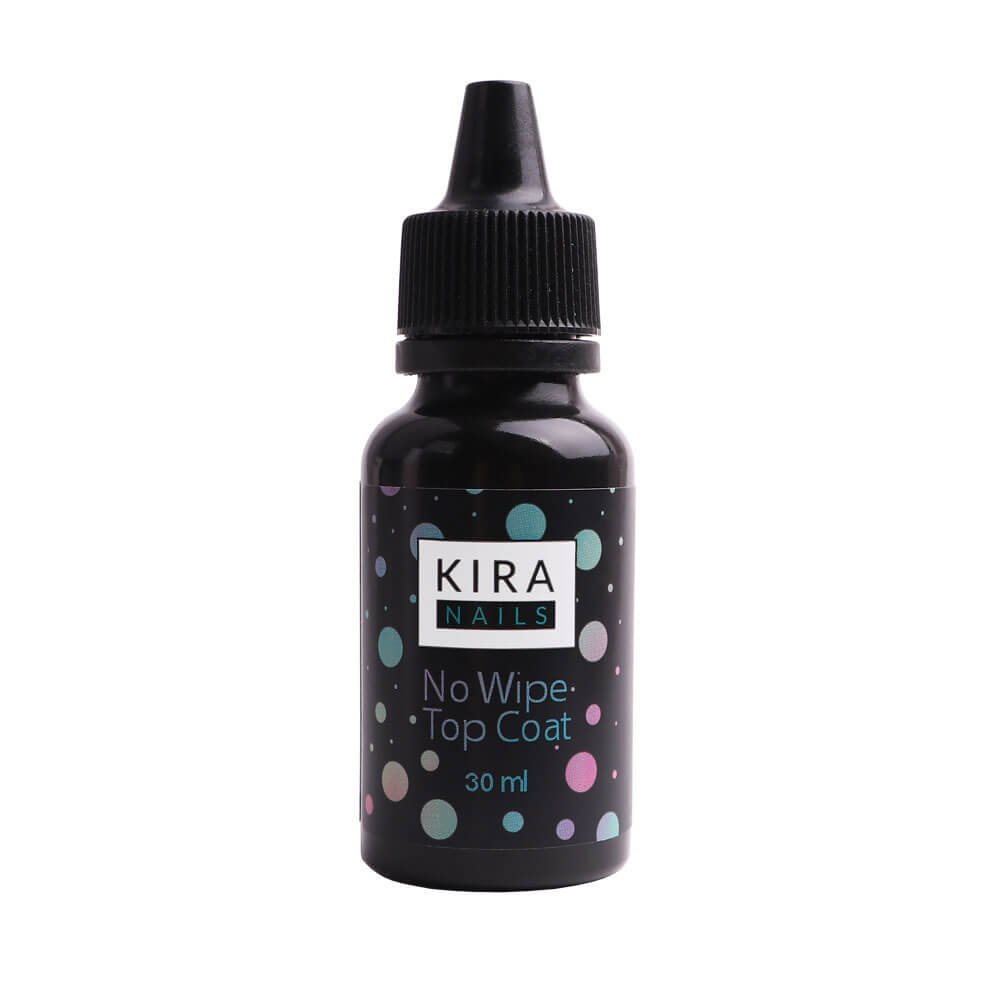 Топ без липкого шару (з УФ фільтром) Kira Nails No Wipe Top Coat, 30 мл