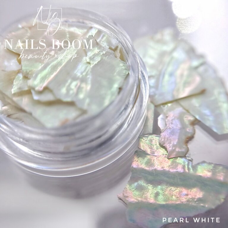 Ракушки для манікюру Pearl White