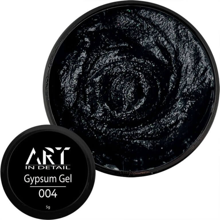 ART-Gypsum-Gel-004 Гель для дизайну ART Gypsum Gel 004 Black, 5 мл
