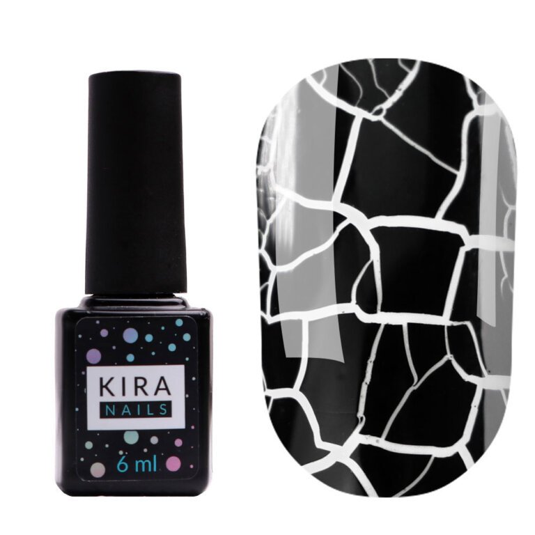CracBlack Гель-лак з ефектом кракелюра Kira Nails Crack, чорний