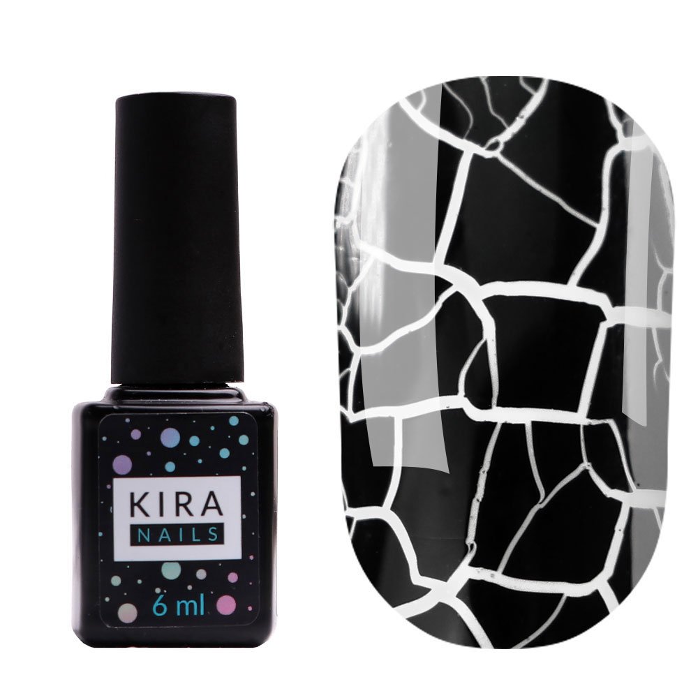 Гель-лак з ефектом кракелюра Kira Nails Crack, чорний