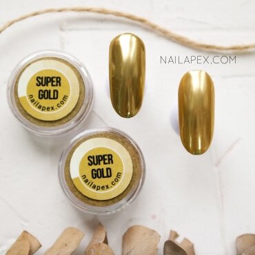 золото Втирка NailApex SUPER GOLD MIRROR (золото), 0.5 гр