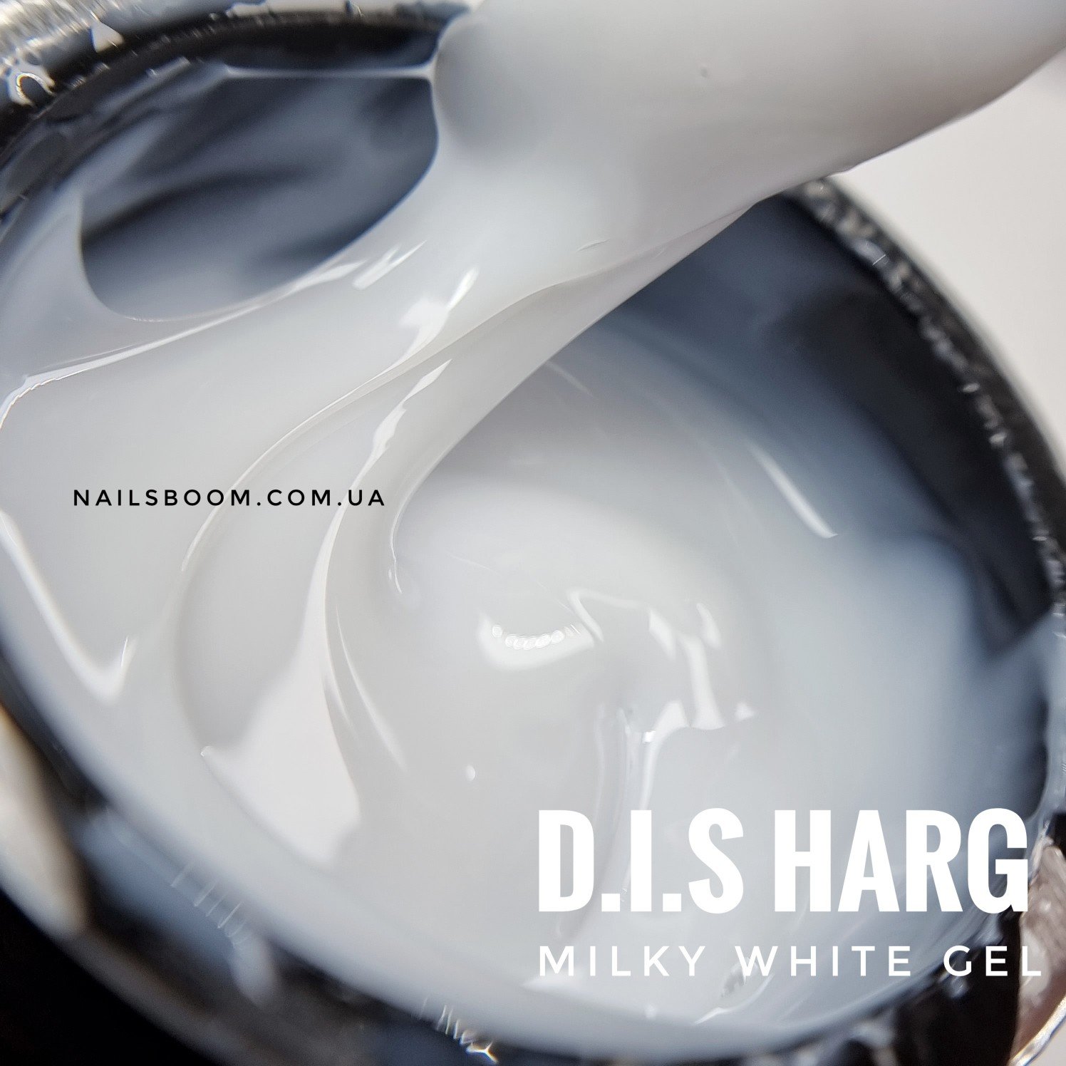 Камуфлюючий гель D.I.S nails Hard Milky White gel, 28 мл (молочний гель)