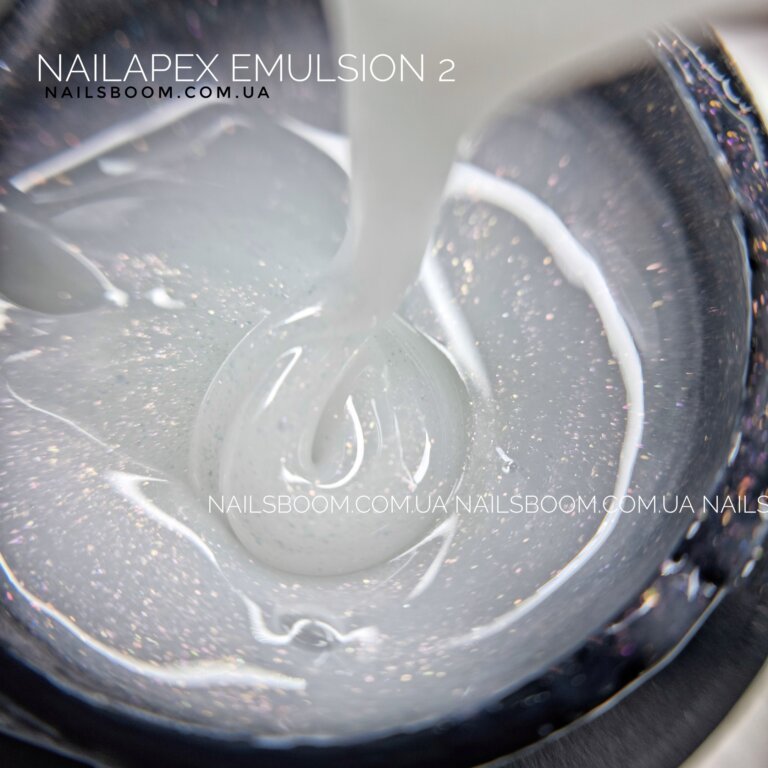 Рідкий гель NailApex Emulsion gel 02 (молочний з перламутром), 30 мл