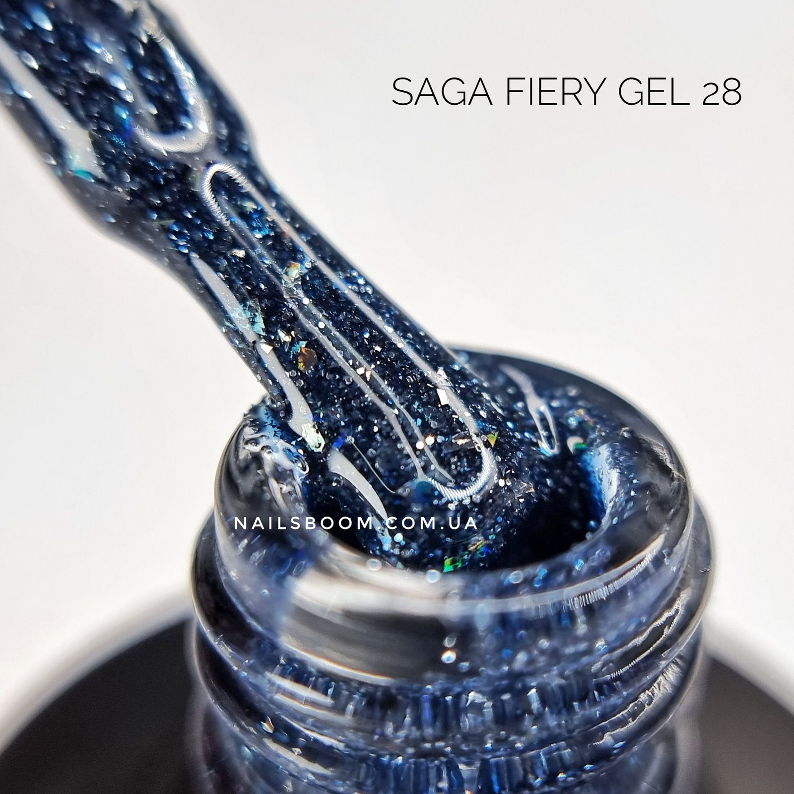 Світловідбиваючий гель-лак Saga Fiery 28, 9 мл