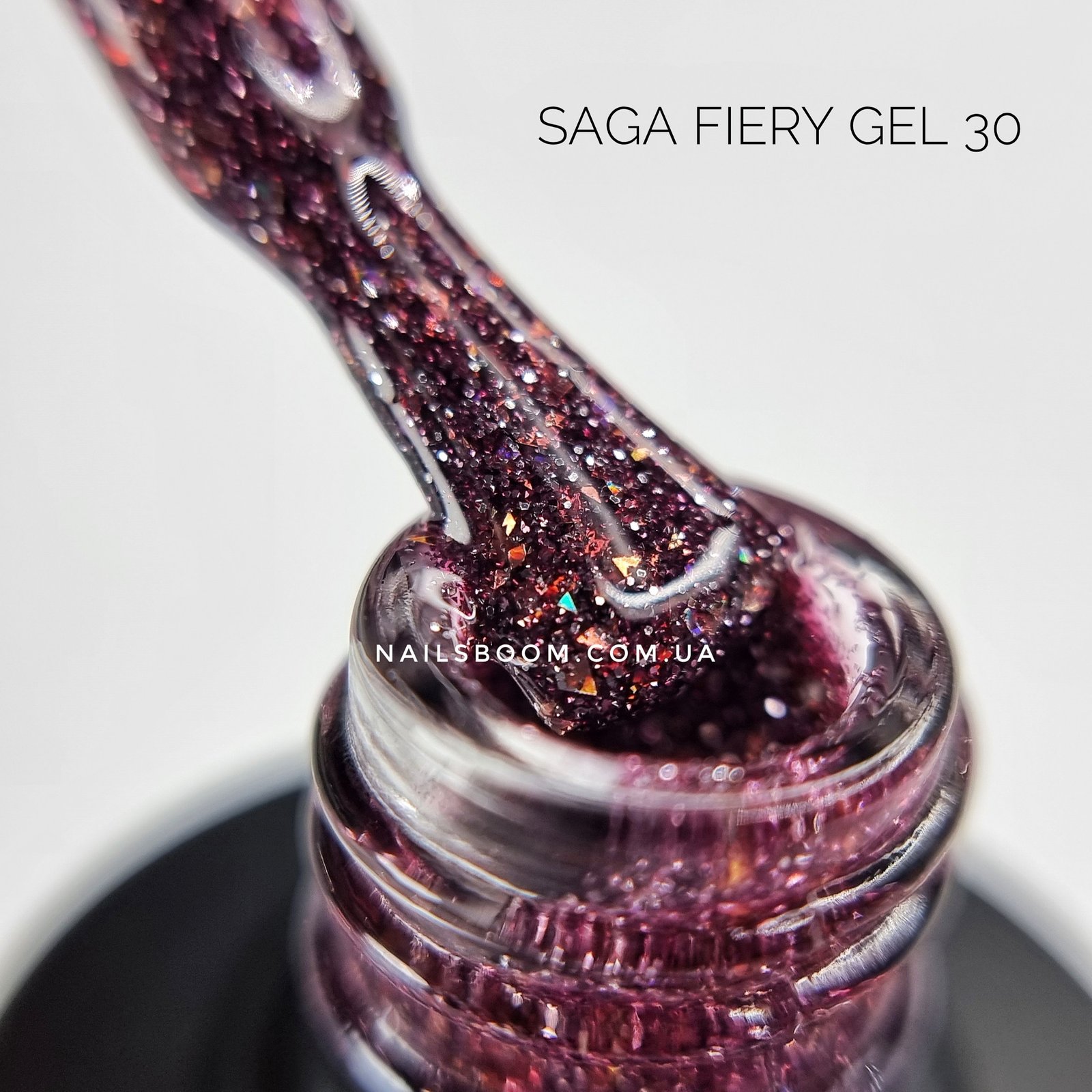 Світловідбиваючий гель-лак Saga Fiery 30, 9 мл