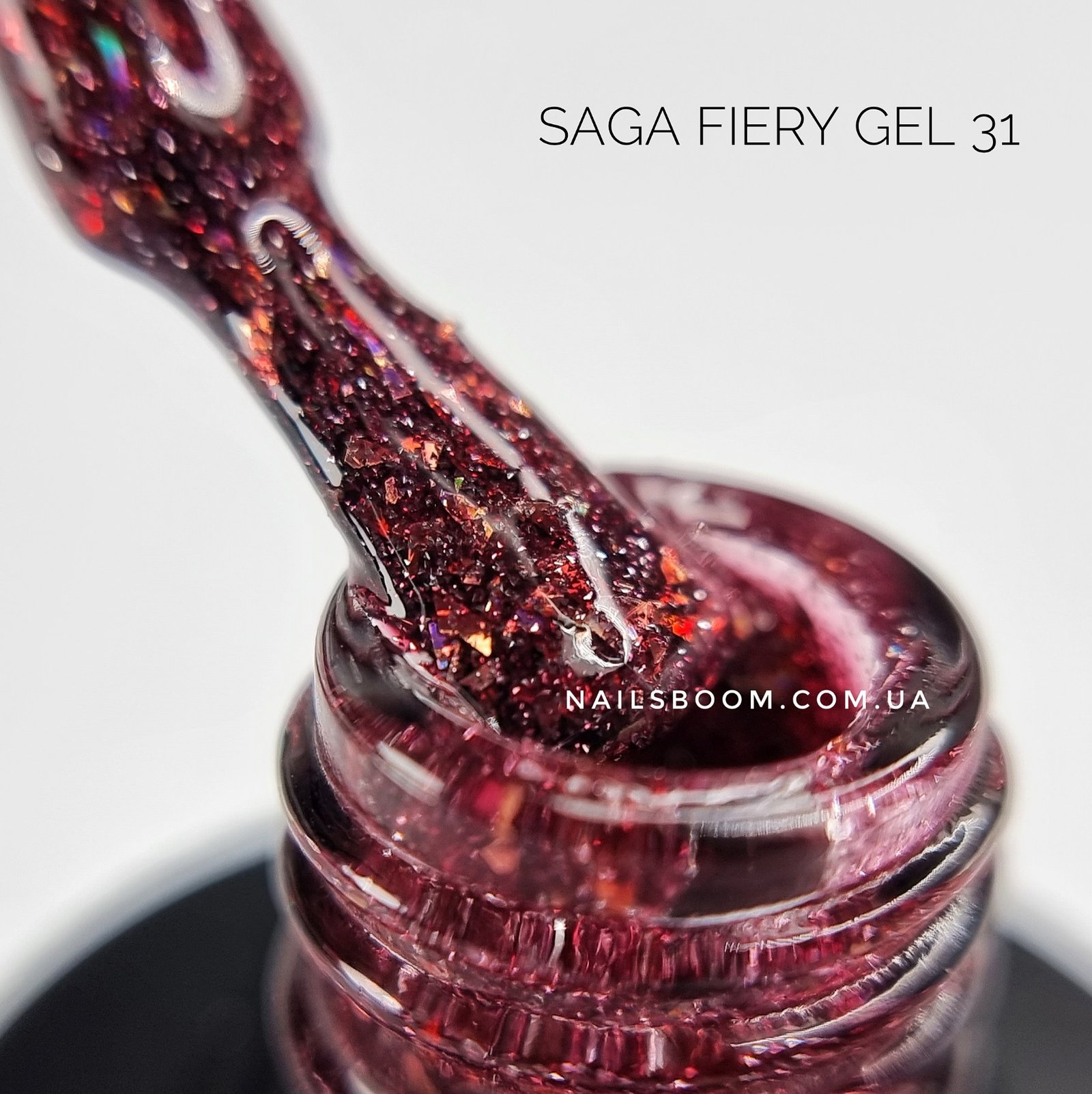 Світловідбиваючий гель-лак Saga Fiery 31, 9 мл