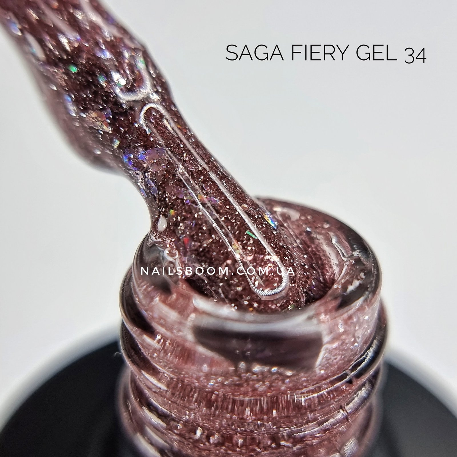 Світловідбиваючий гель-лак Saga Fiery 34, 9 мл
