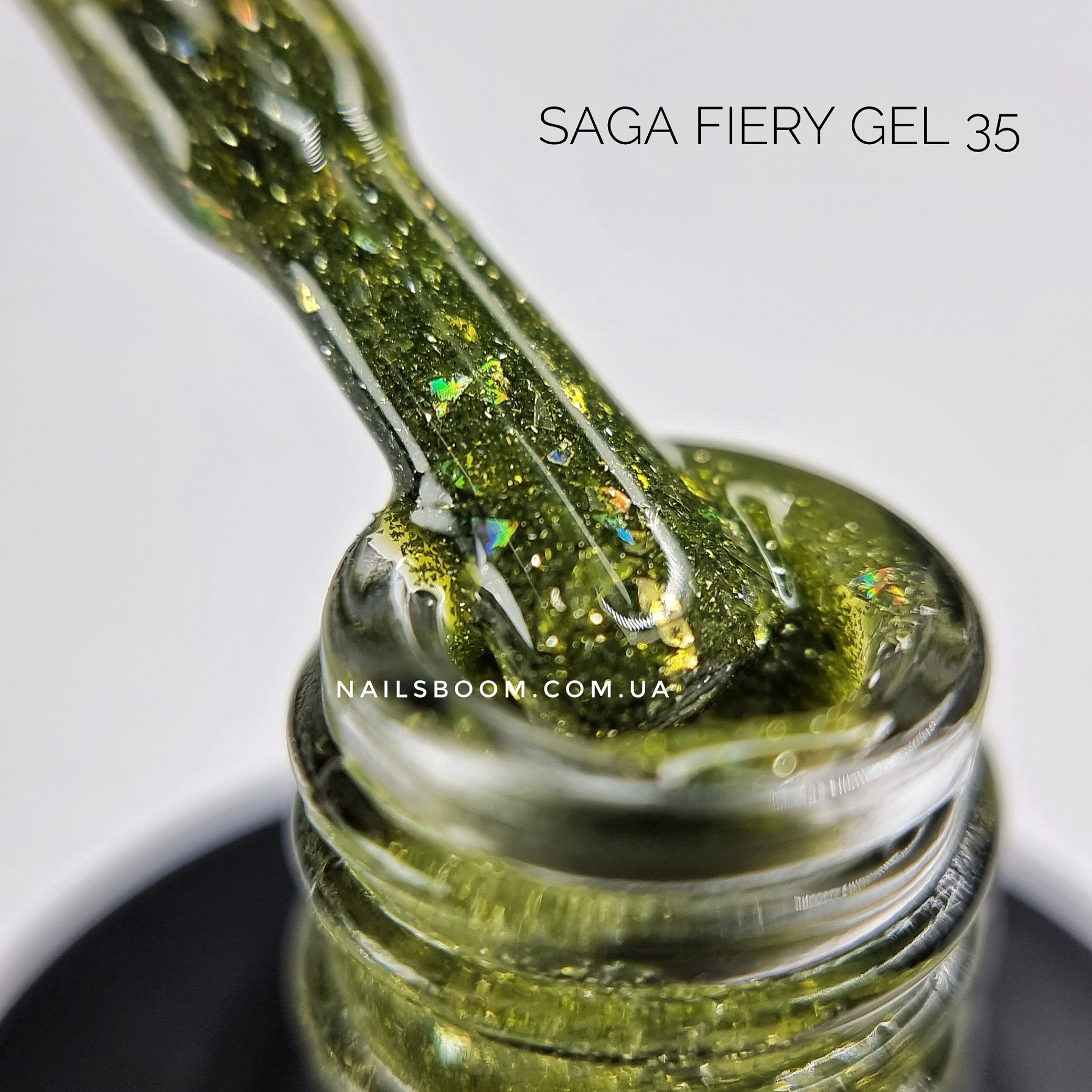 Світловідбиваючий гель-лак Saga Fiery 35, 9 мл