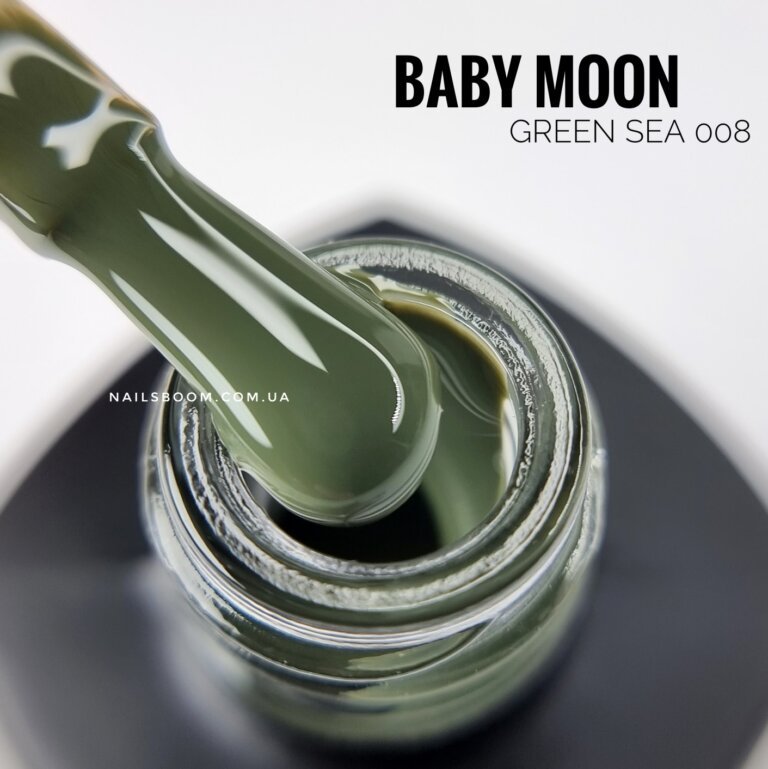 Гель-лак Baby Moon GREEN SEA 008, 6 мл