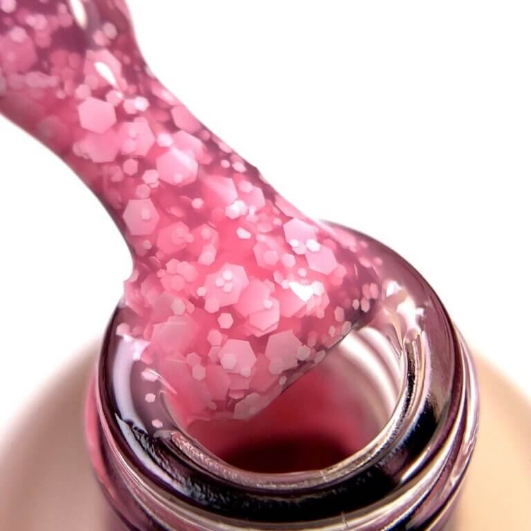 Гель-лак з білою крихтою DARK Snow gel 03, 5 мл (баночка без пензлика)