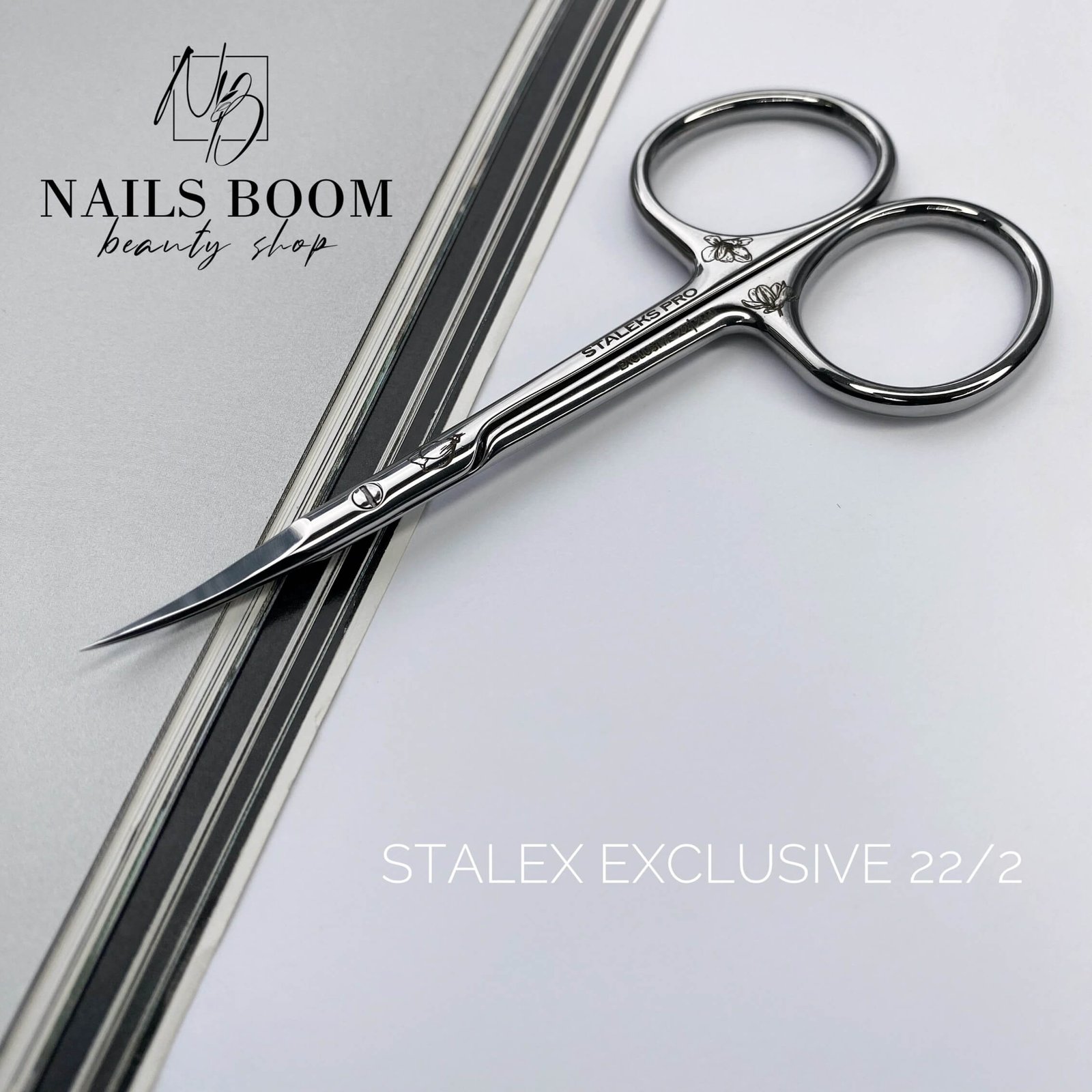 Ножиці професійні для кутикули STALEKS PRO EXCLUSIVE Magnolia SX-22/2 (лезо 24,5 мм)