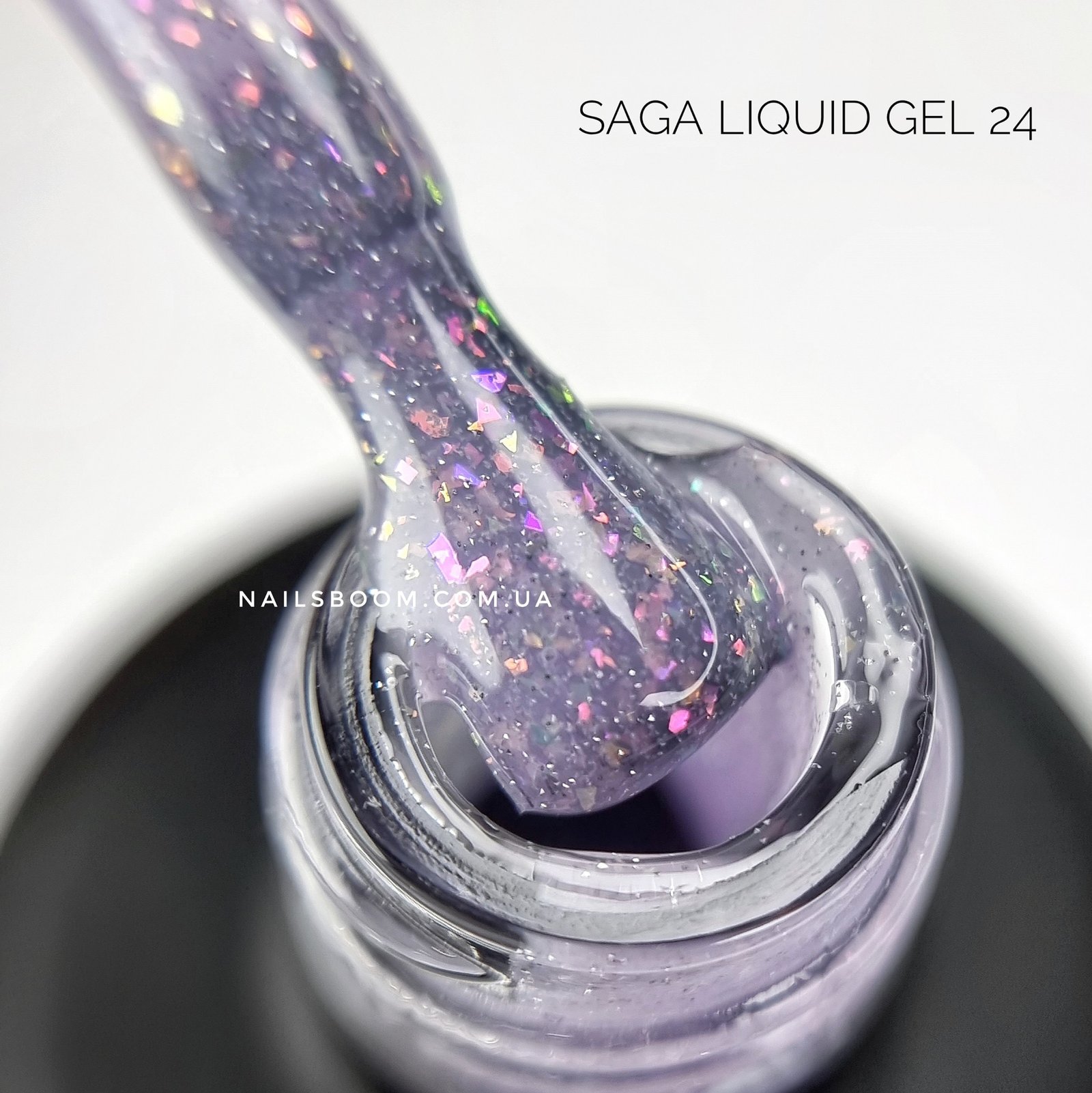 Рідкий гель Saga Liquid 24 (із світловідбиваючим блиском), 15 мл