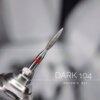Фреза алмазна DARK 104, полум'я 021, червоний комірець