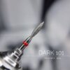 Фреза алмазна DARK 101, полум'я 024, червоний комірець