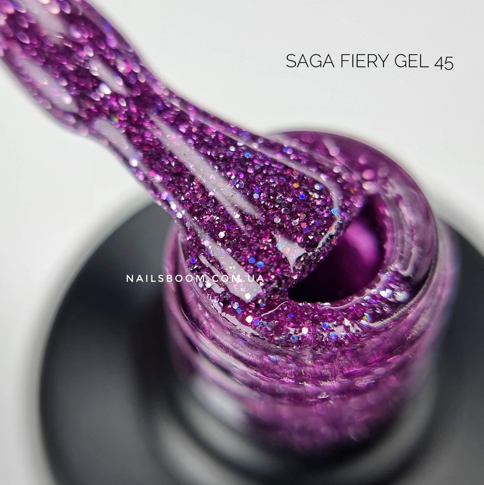 Світловідбиваючий гель-лак Saga Fiery 45, 9 мл