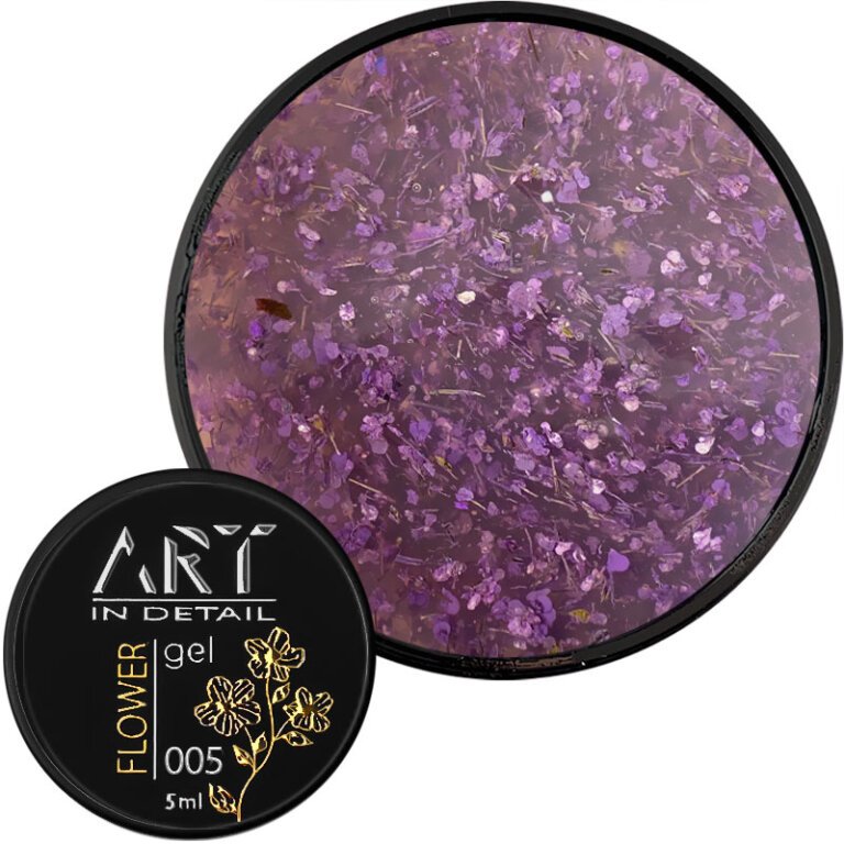 Гель-лак із сухоцвітами ART Flower gel 05, 5 мл