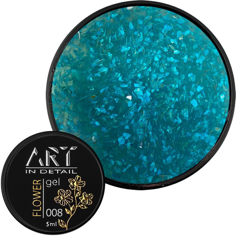 Гель-лак із сухоцвітами ART Flower gel 08, 5 мл