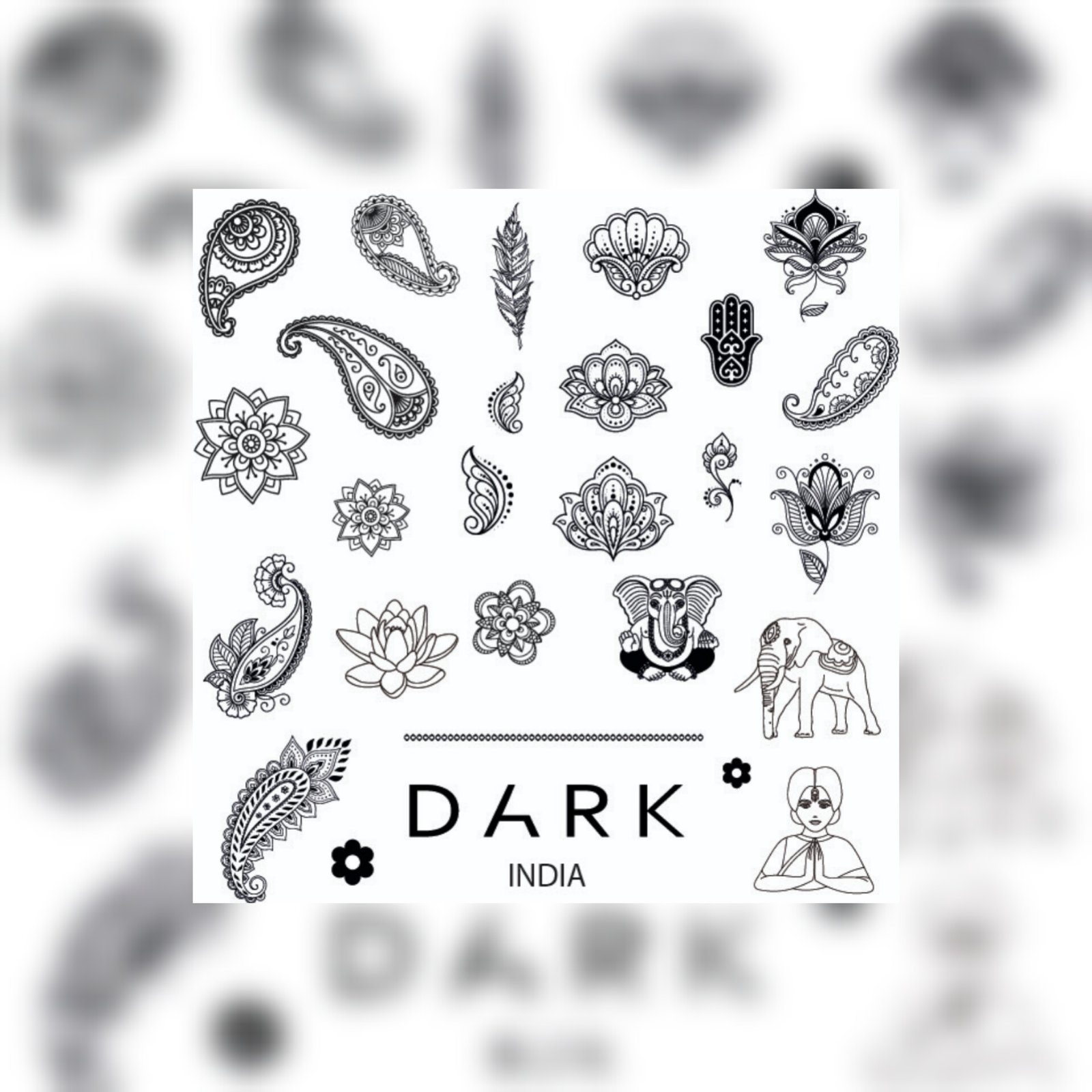 InShot_20230519_162617196 Пластина для стемпінгу DARK India (з демонстраційним листом)