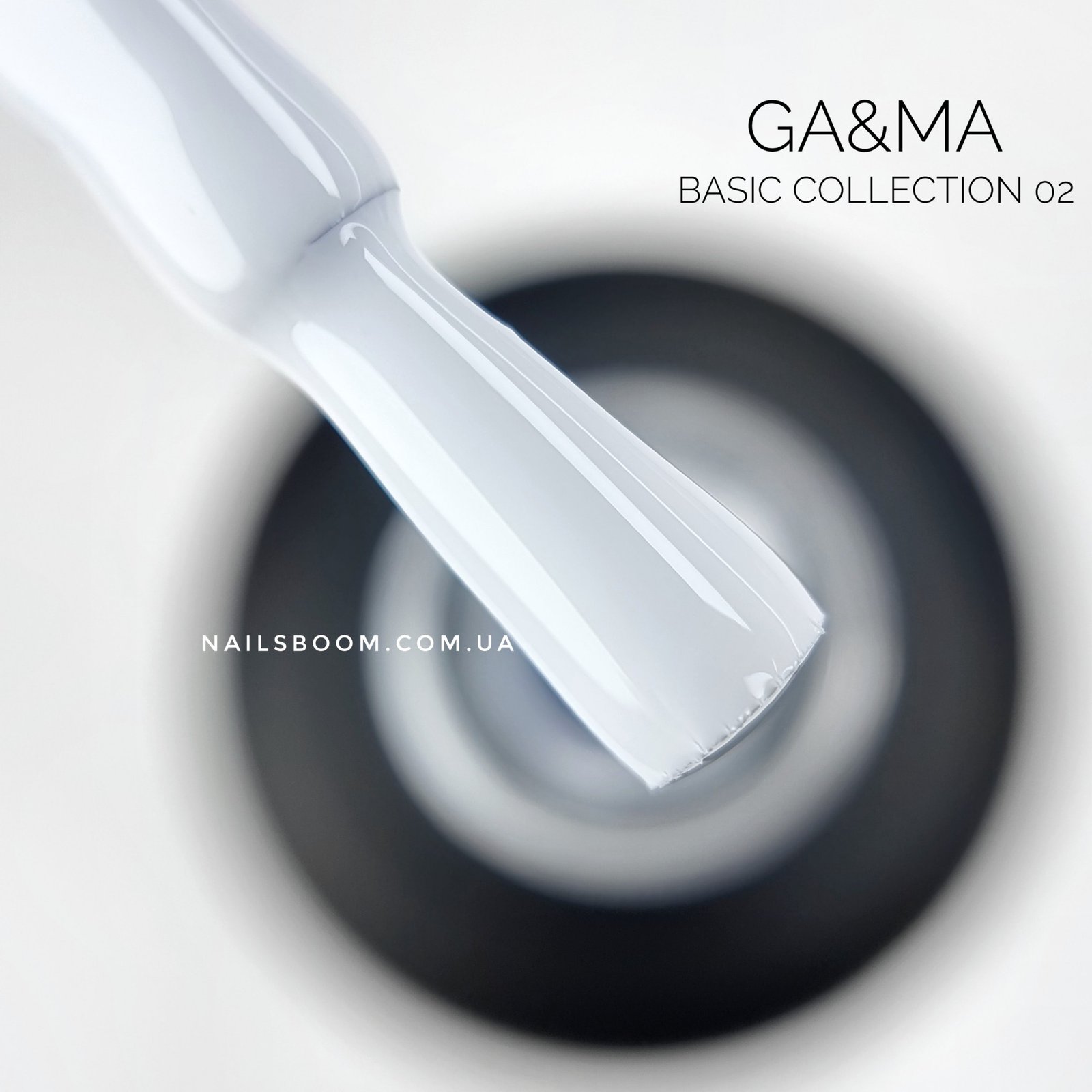 Гель-лак GA&MA Basic collection 002 сніжно білий, 15 мл