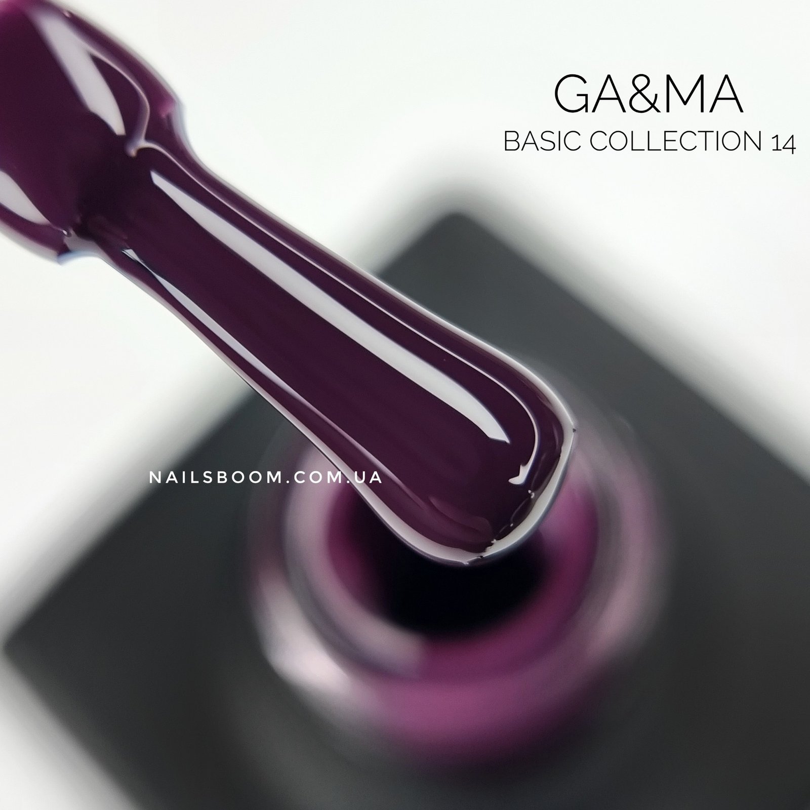 Гель-лак GA&MA Basic collection 014 баклажановий, 10 мл
