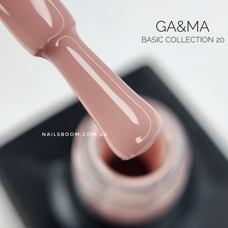 Гель-лак GA&MA Basic collection 020 темний беж, 10 мл