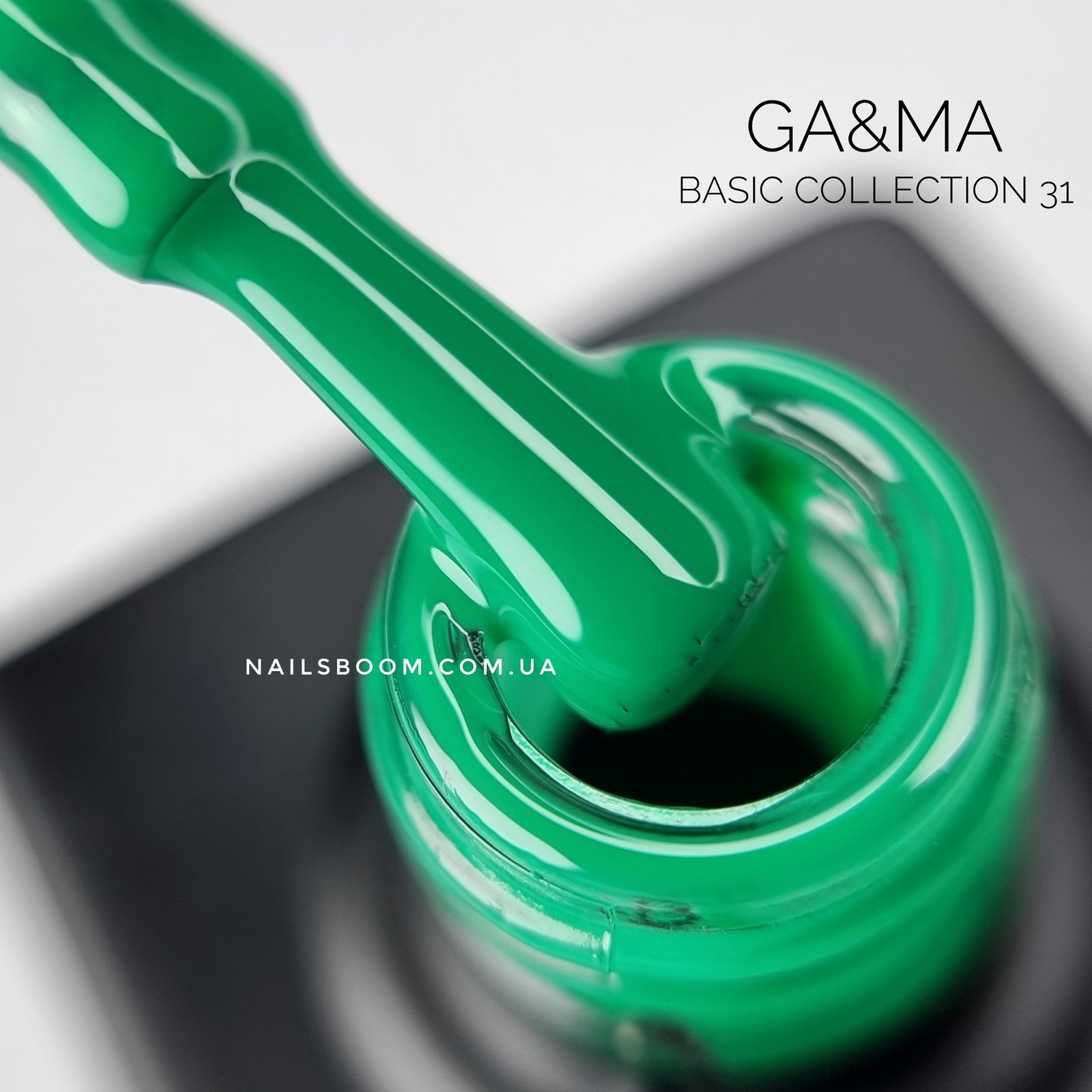 Гель-лак GA&MA Basic collection 031 зелений, 10 мл