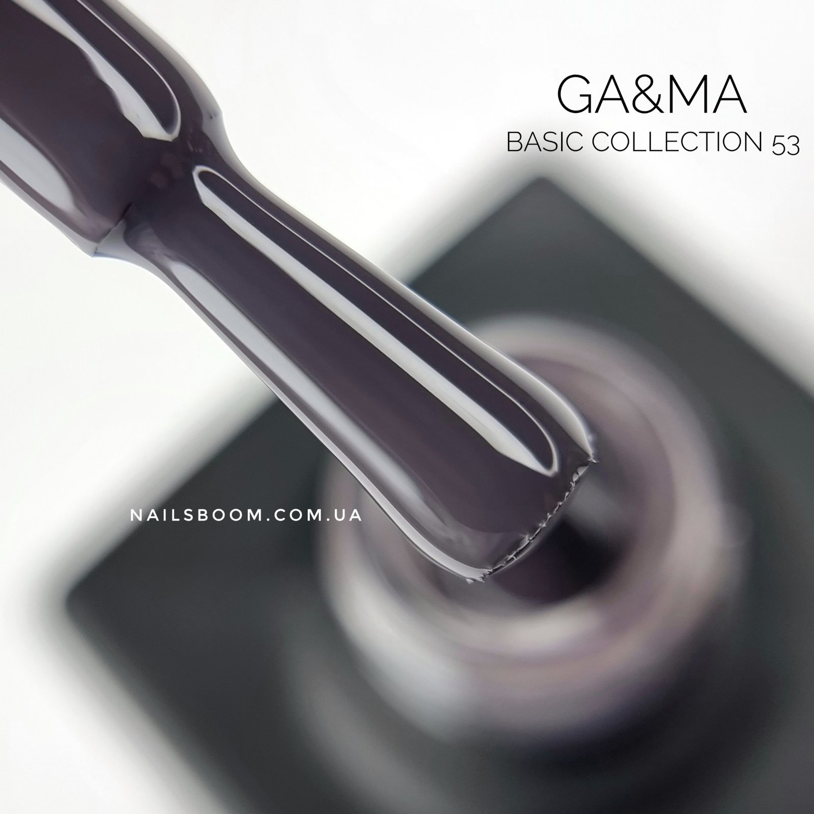 Гель-лак GA&MA Basic collection 053 графітовий, 10 мл