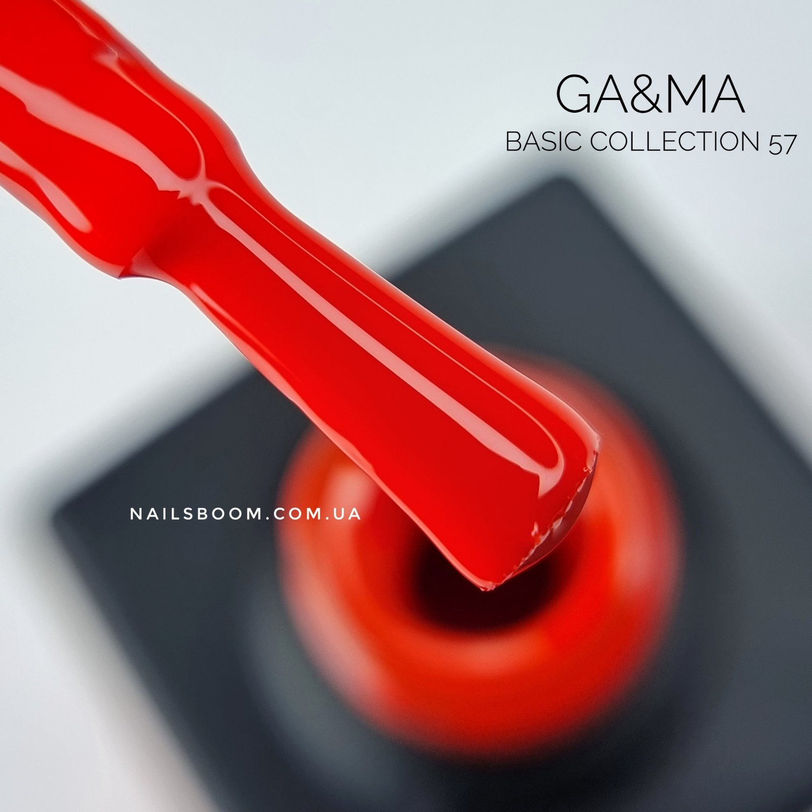 Гель-лак GA&MA Basic collection 057 вогняний, 10 мл