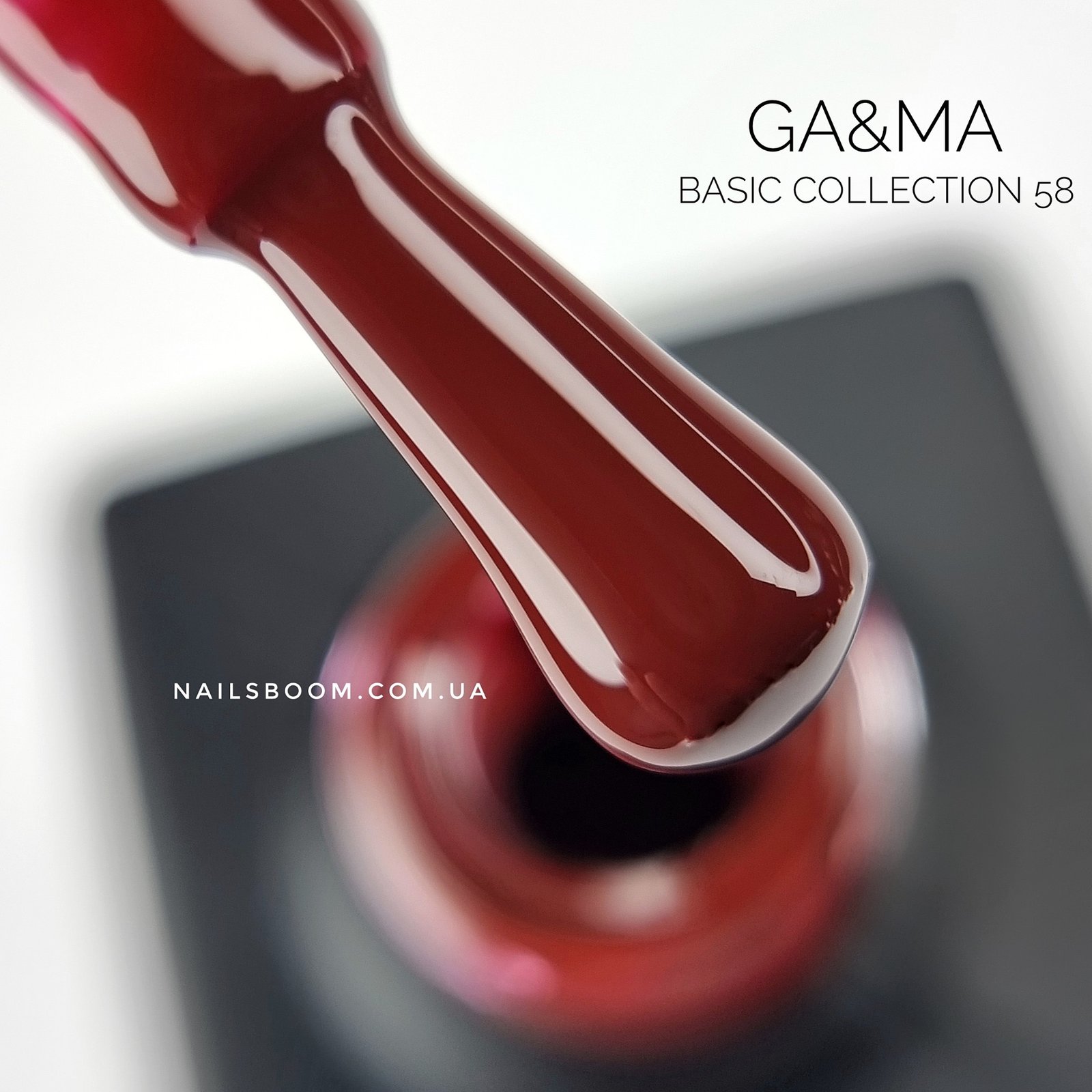 Гель-лак GA&MA Basic collection 058 вишневий, 10 мл