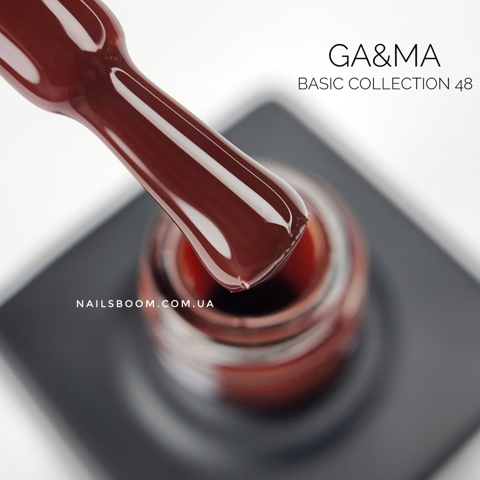 Гель-лак GA&MA Basic collection 048 марсала, 10 мл