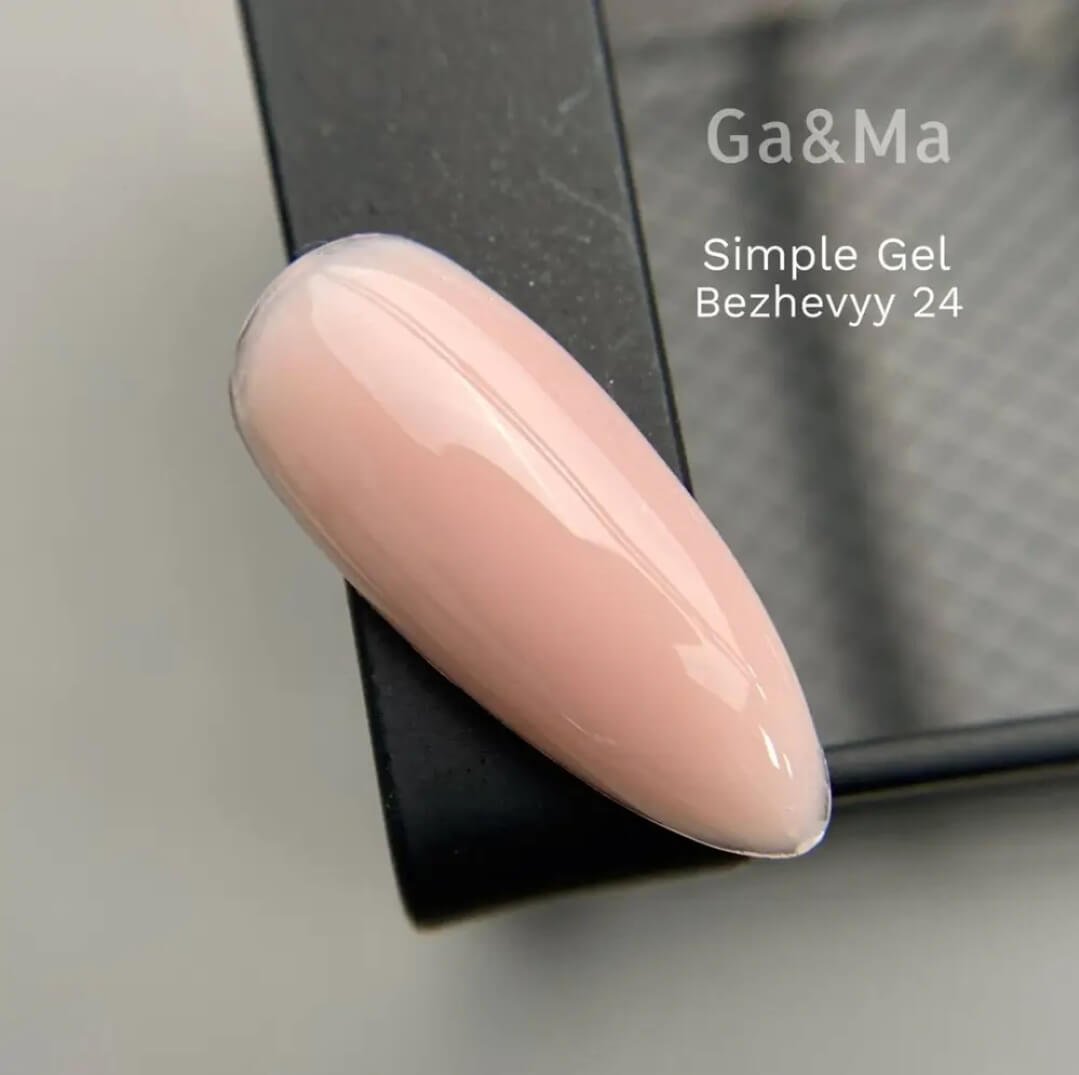 Камуфлюючий гель GA&MA Simple gel 024 бежевий, 30 мл