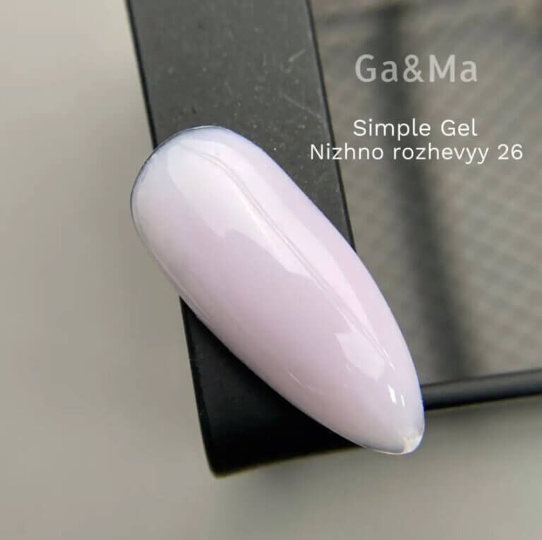 Камуфлюючий гель GA&MA Simple gel 026 ніжно рожевий, 15 мл