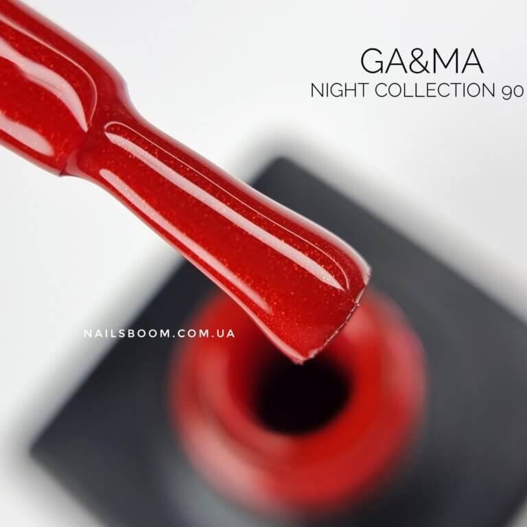 Гель-лак GA&MA Night collection 090 Red, 10 мл