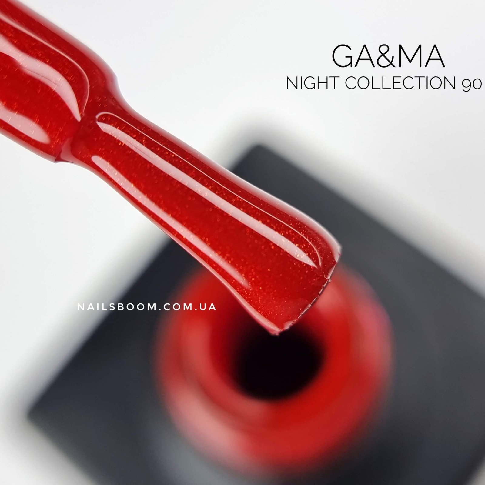 Гель-лак GA&MA Night collection 090 Red, 10 мл