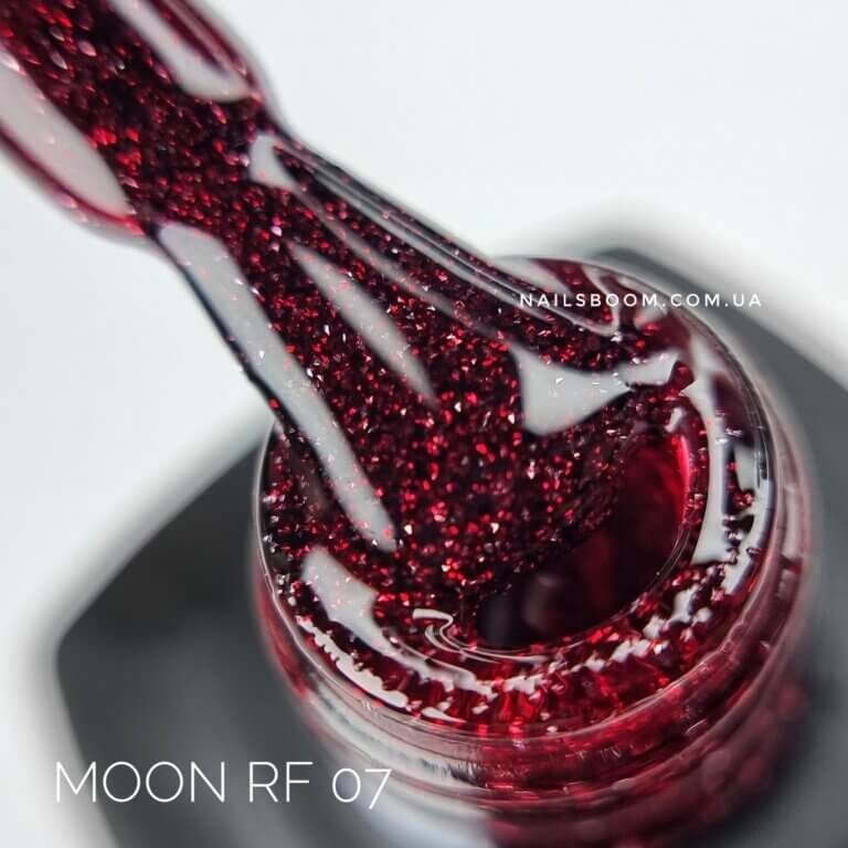 Світловідбиваючий гель-лак Moon Full Disco Red Flashing RF07, 8 мл