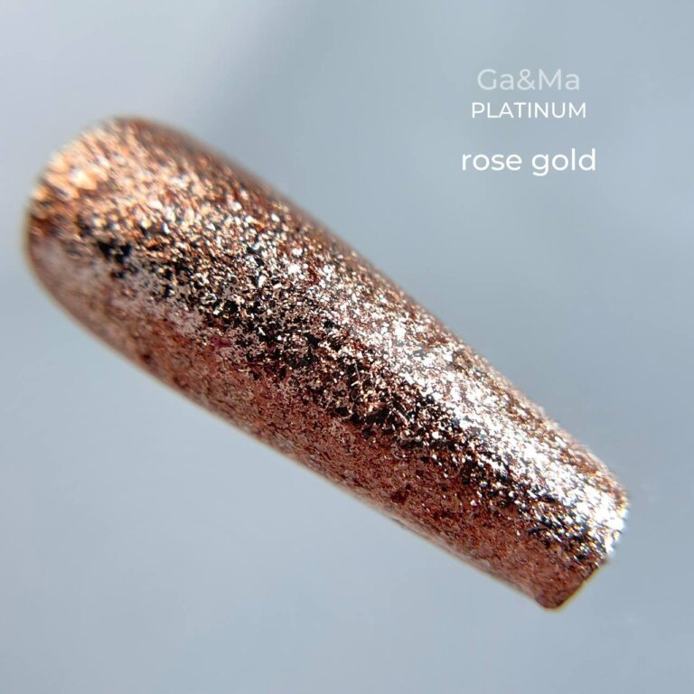 IMG_20230727_202554_280 Гель-фарба металізована фольга GA&MA Platinum Rose gold gel, 5 мл