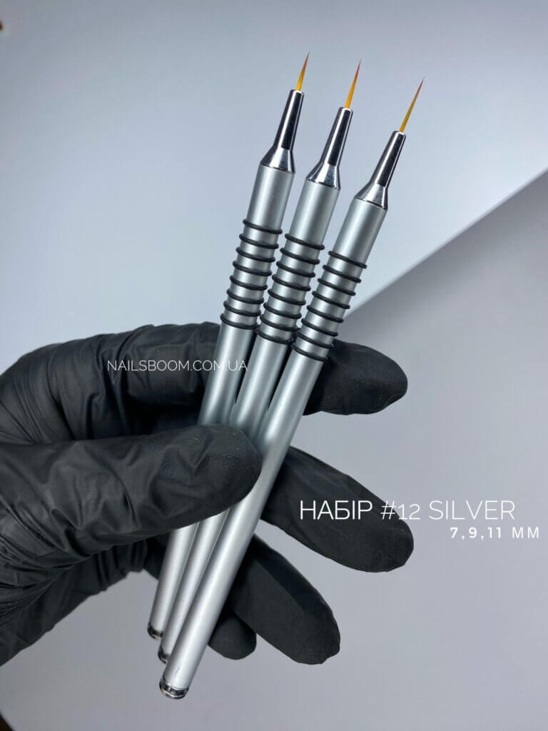 Набір пензликів для малювання №12 Silver 3 шт, 7,9,11мм