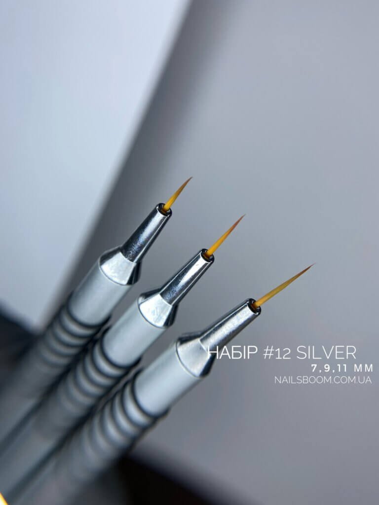 Набір пензликів для малювання №12 Silver 3 шт, 7,9,11мм
