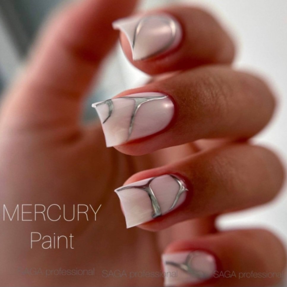 Гель-фарба рідкий метал SAGA Mercury, 5 мл