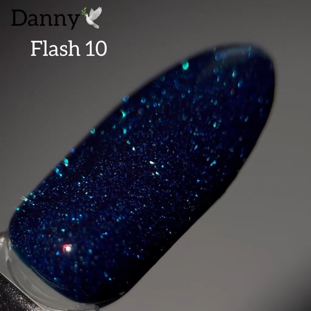 Світловідбиваючий гель-лак Danny Flash 10, 10 мл