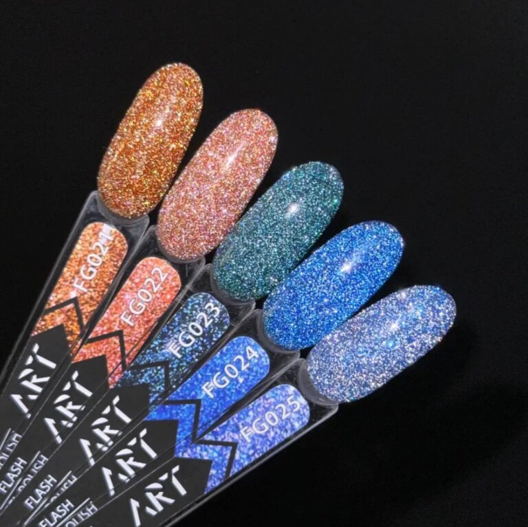 Світловідбиваючий гель-лак ART Flash gel polish №FG001, 6 мл