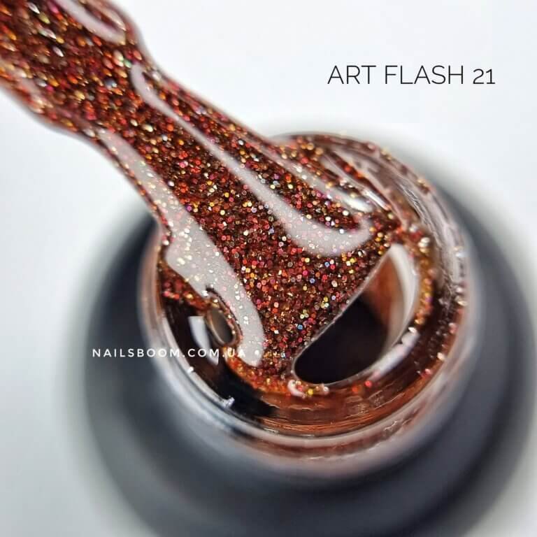 Світловідбиваючий гель-лак ART Flash gel polish №FG021, 6 мл