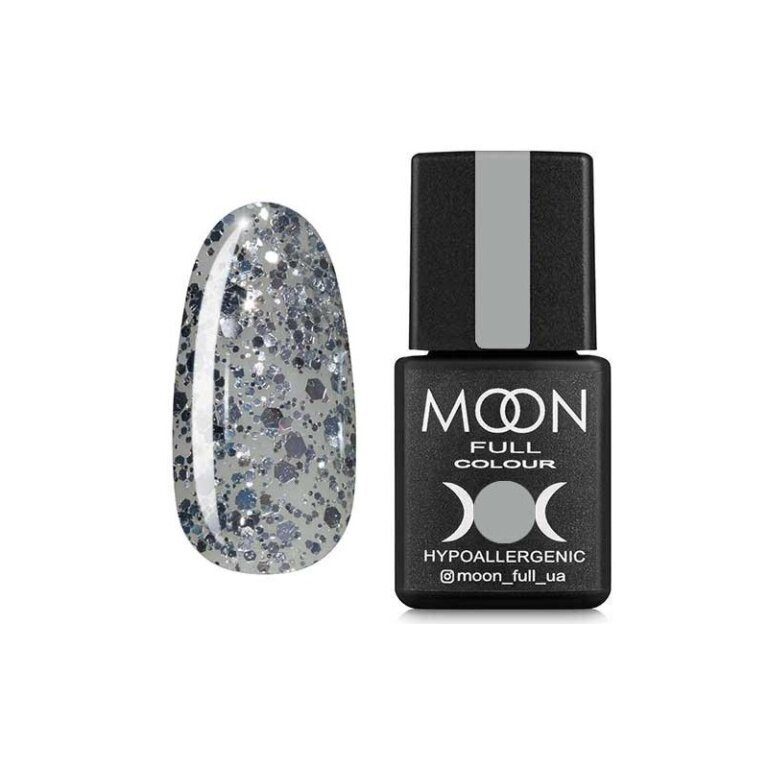 gel-lak-moon-full-327-serebryanyj-glitter-na-poluprozrachnoe-osnove-8ml Гель-лак Moon Full №327, 8 мл