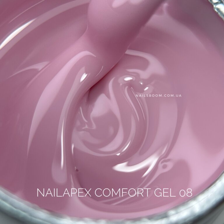 Гель NailApex Comfort Builder Gel №08 (холодно-рожевий), 30 мл