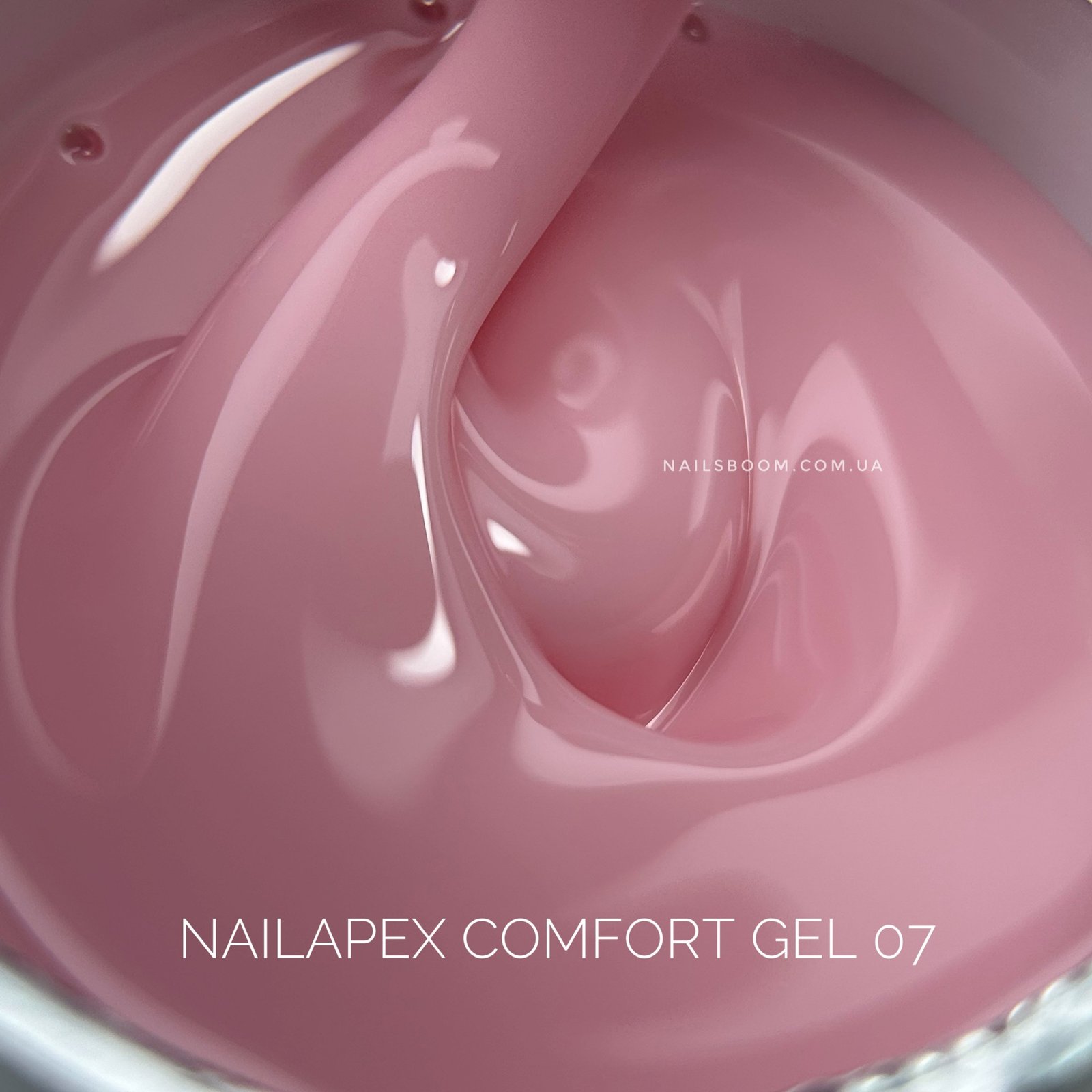 Гель NailApex Comfort Builder Gel №07 (світло-рожевий), 30 мл