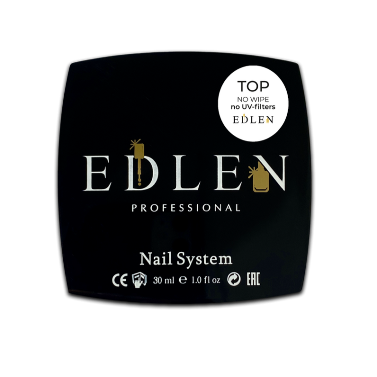 REFILL Топ без липкого шару EDLEN no wipe top No UV-filter (без УФ фільтру), 30 мл