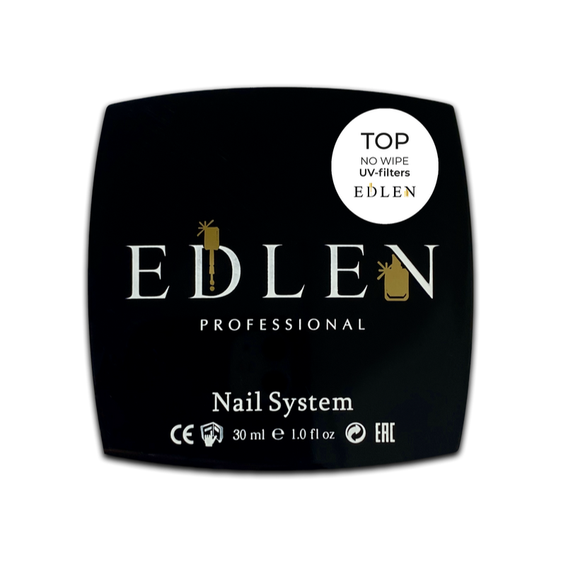 REFILL Топ без липкого шару EDLEN no wipe top UV-filter (з УФ фільтром), 30 мл
