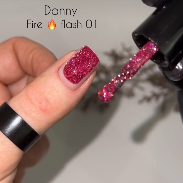 Світловідбиваючий гель-лак DANNY Flash Fire №001, 10 мл