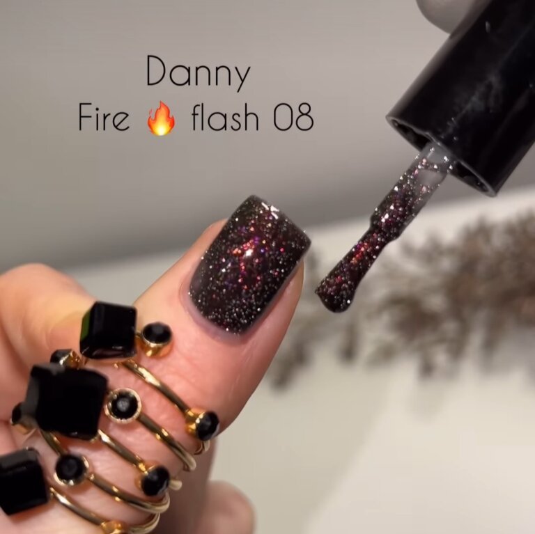 Світловідбиваючий гель-лак DANNY Flash Fire №008, 10 мл